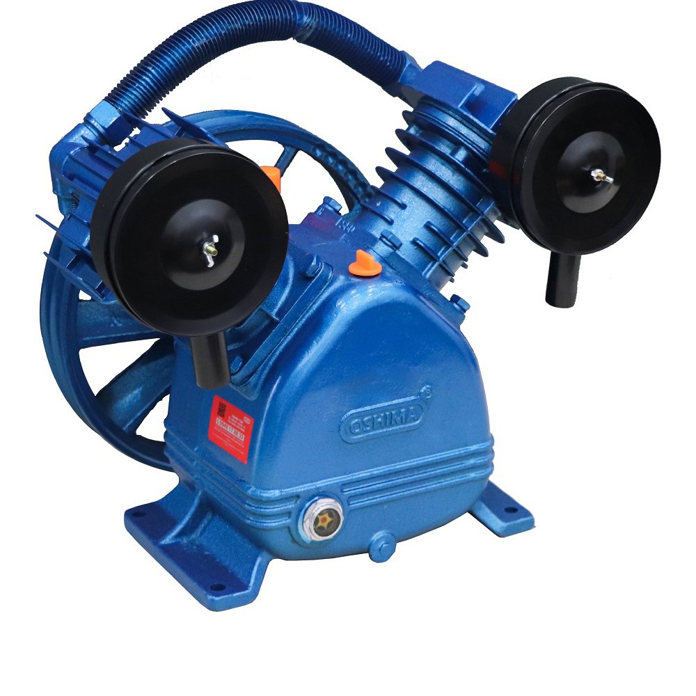 Đầu của máy nén khí OSHIMA 2x100 5.5HP~7.5HP Xanh đậm (hoạt động bằng